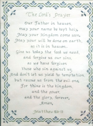 The Lord's Prayer NLT stitched by Latricia Estes